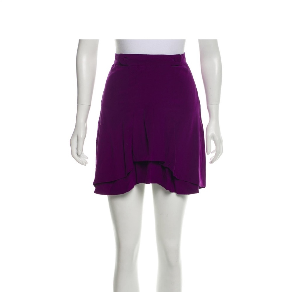 Chloe purple silk skirt
